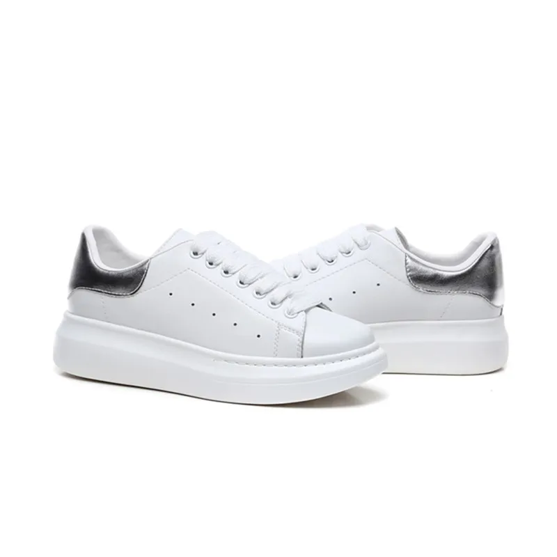 Женские кроссовки из натуральной кожи ASUMER на плоской подошве с круглым носком