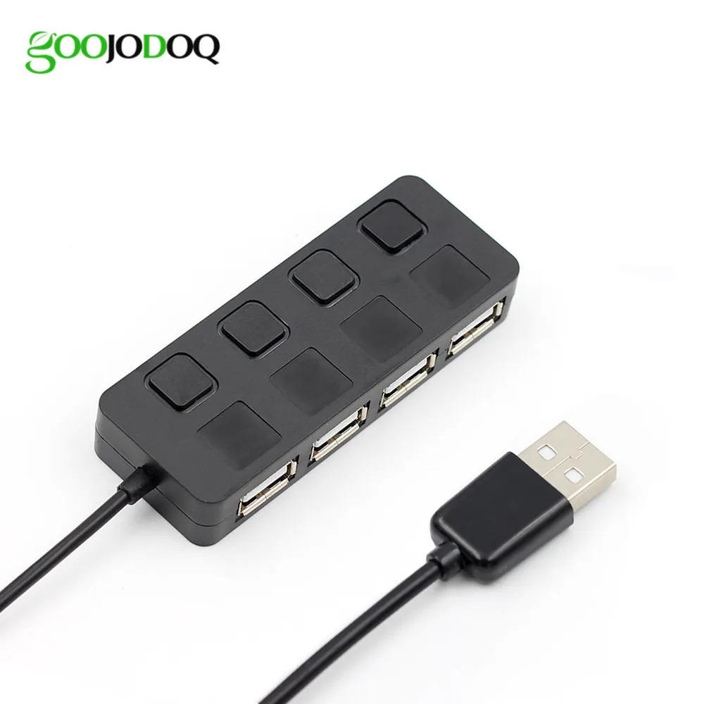 Разветвитель концентратора USB 2 0 с раздельным выключателем питания без адаптера
