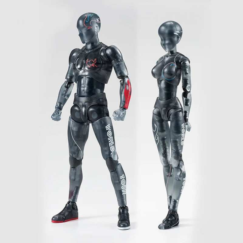 Male Female Movable body joint Action Figure Black PVC Art painting Anime model doll Mannequin Sketch Draw Human | Игрушки и хобби