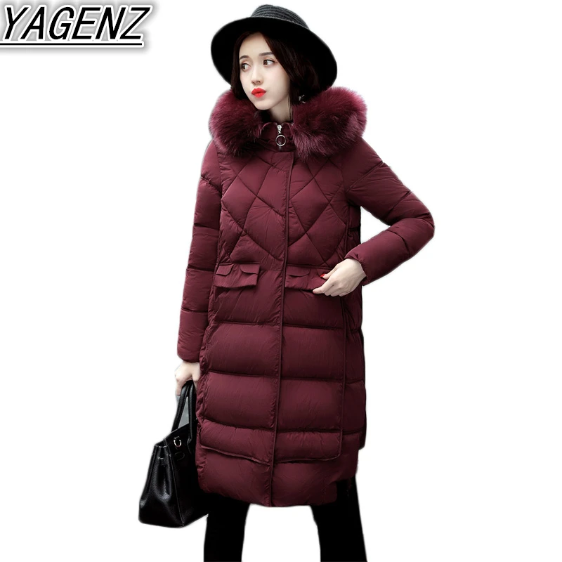 2017 зимняя одежда из хлопка Женская тонкая стильная длинная куртка женский