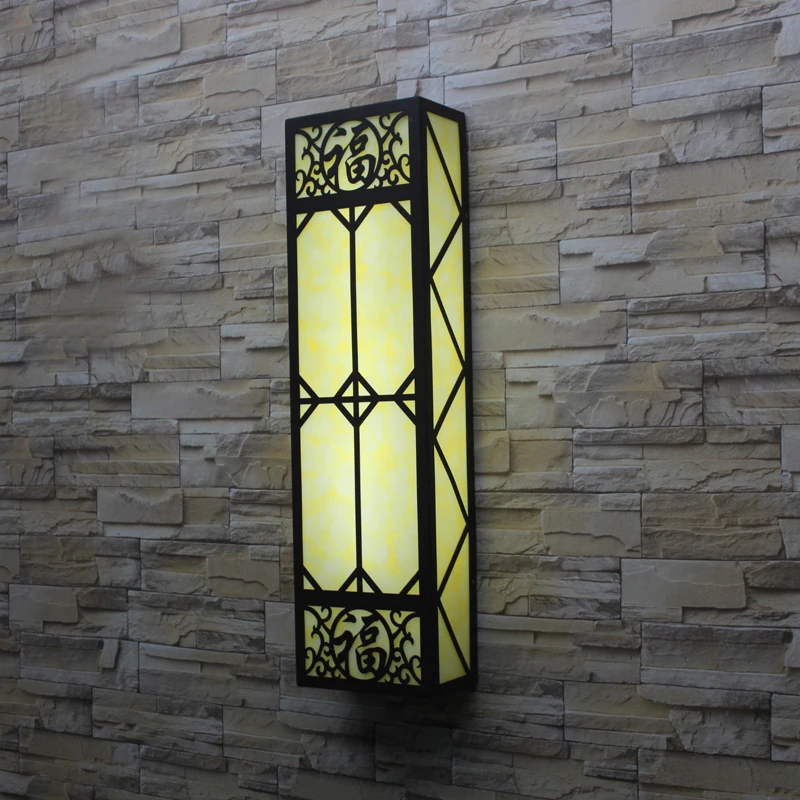 Наружный светильник для патио Черный винтажный железный садовый настенный