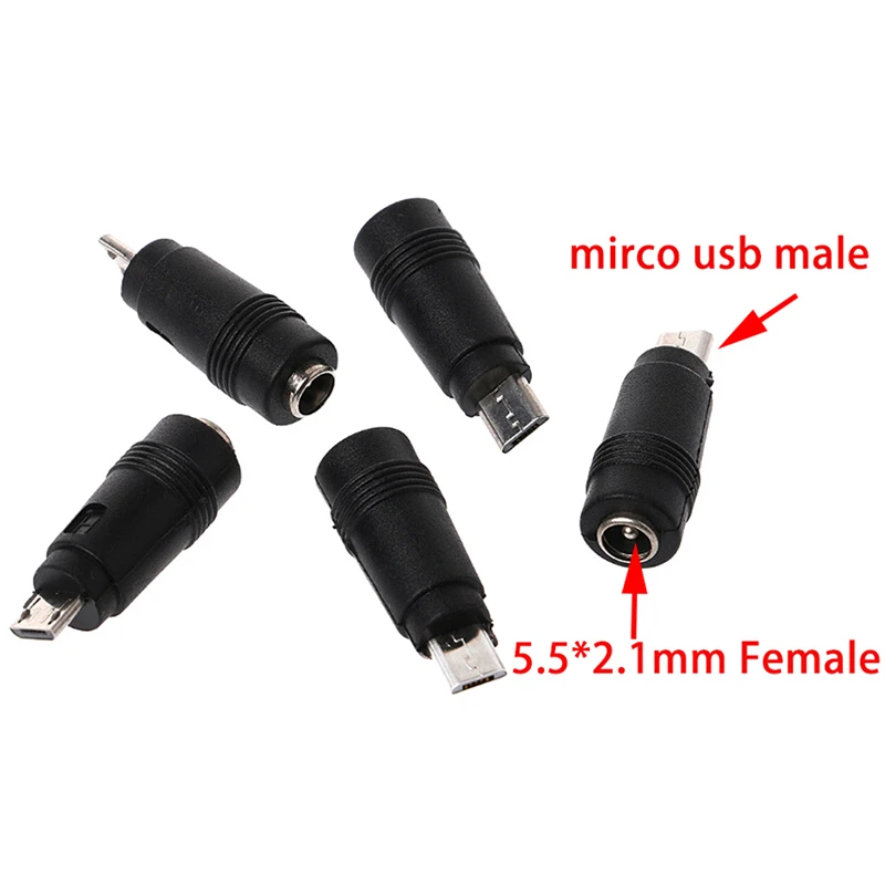 5 5*2 1 гнездо до Micro USB штекер 5Pin DC адаптер зарядного устройства преобразователь