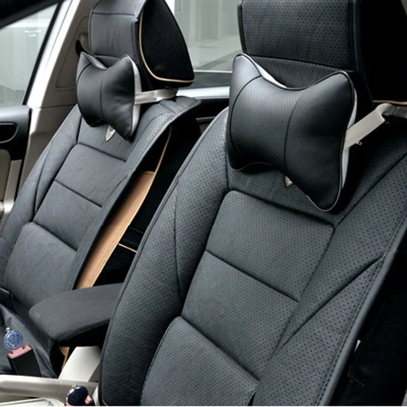 Перфорированная кожаная подушка для подголовника автомобиля Danny ремень