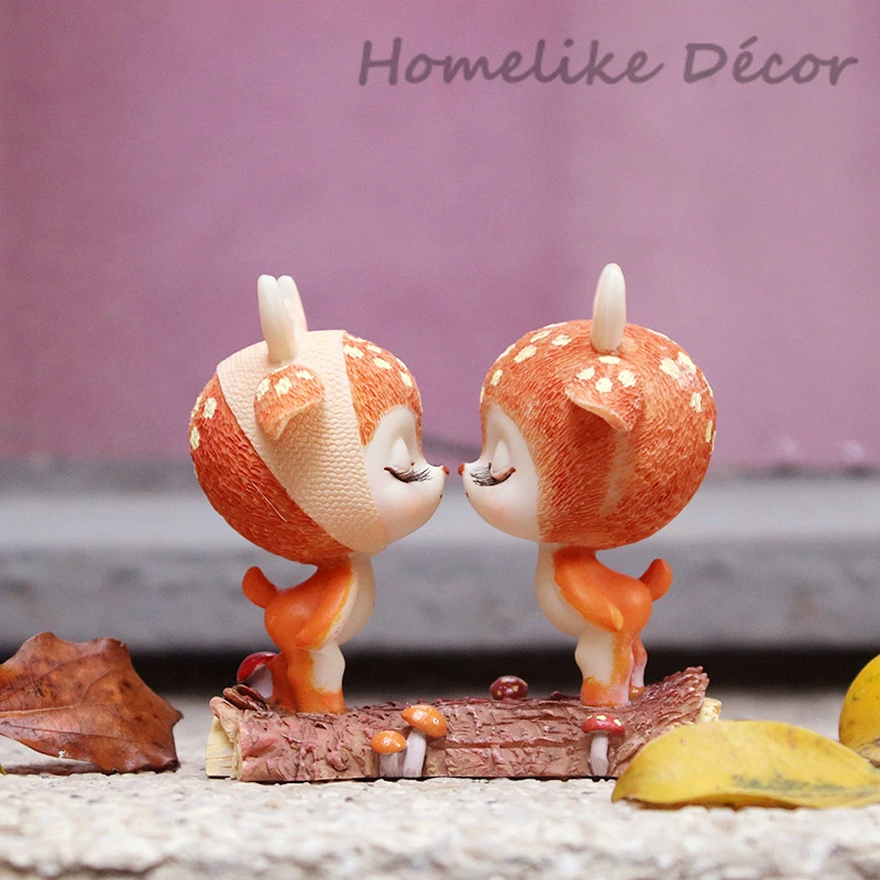 Мини фигурки ручной работы 1 шт. декоративные украшения в виде оленя животные