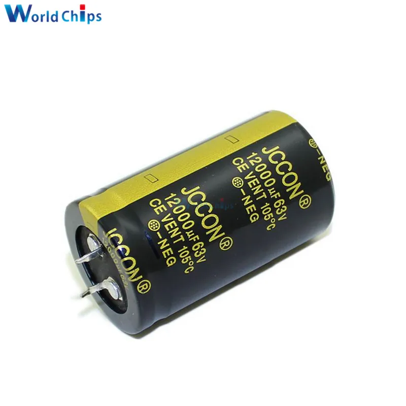 Diymore алюминиевый электролитический конденсатор 63V 12000 мкФ 30X50mm Высокочастотный