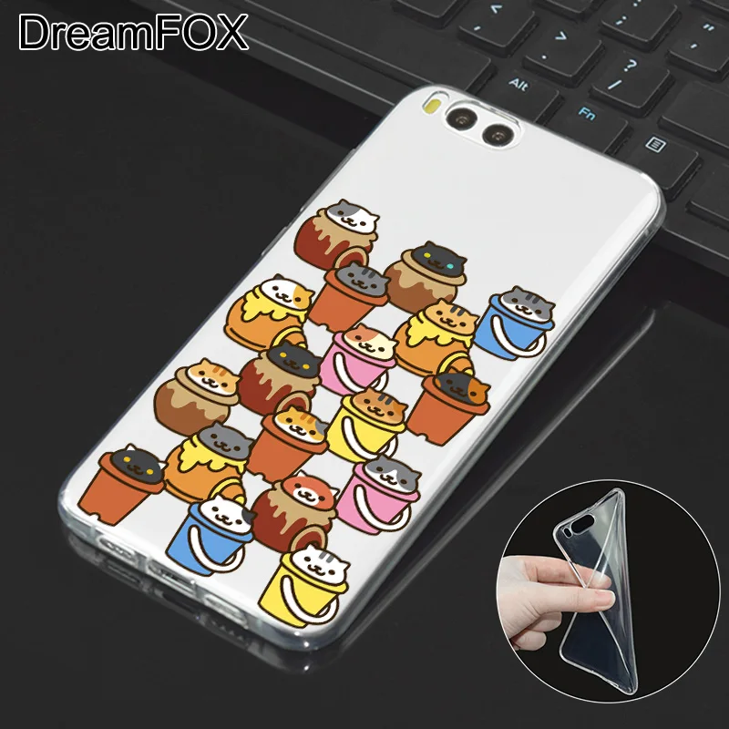 DREAMFOX L513 милый Кот силиконовый чехол-накладка из мягкого ТПУ чехол крышка для Xiaomi