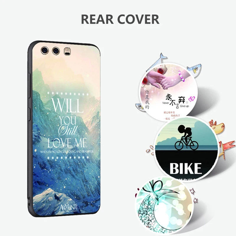 Huawei p10 plus Case Original Cover for Bag Skin Wolf Fish Skull Fundas 100% |