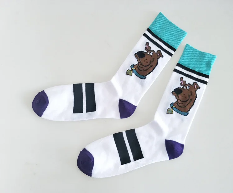Creative anime print socks fashion funny novelty cartoon men women sock comfort happy colorful stitching cotton Skateboard socks - Цвет: 20