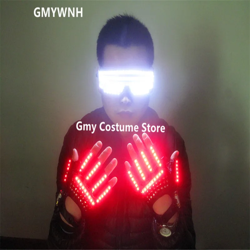 T827 костюмы для бальных танцев со светодиодной подсветкой светящиеся очки