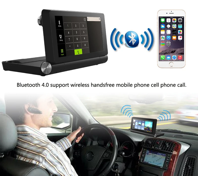 Видеорегистратор 7," ips сенсорный экран Full HD 1080P 4G Wifi ADAS Автомобильный видеорегистратор Android 5,1 gps навигация Bluetooth Автомобильный видеорегистратор