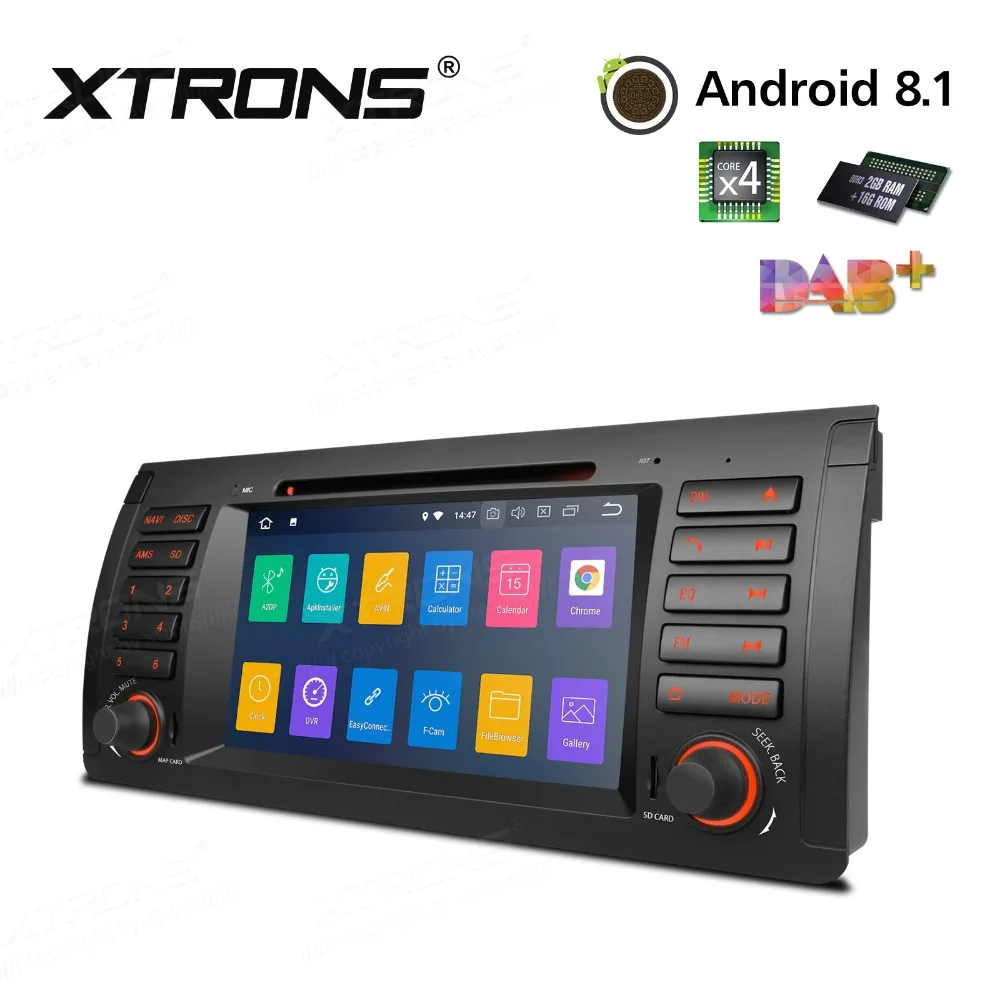 XTRONS 1 Din 7 &quotAndroid 8 автомобильный dvd плеер Радио RDS CAN шина OBD WIFI GPS для BMW X5 E53 1999 2000 2001