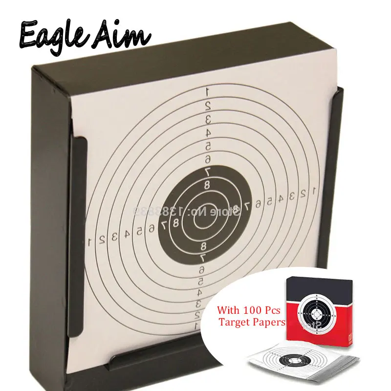 Тактическая Охота 14X14X4cm Airgun Target & Square Pellet Trap W. 100 шт. мишеней а также для пейнтбола