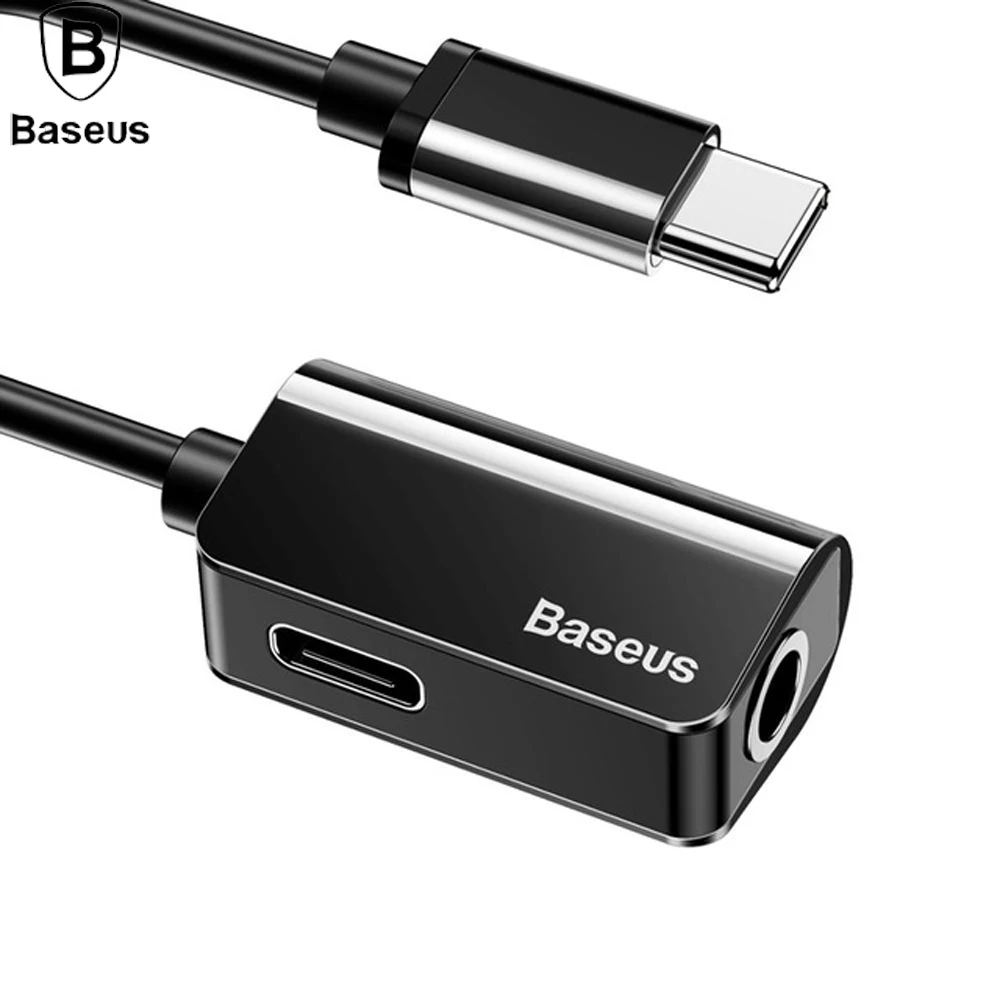 Baseus Тип C кабель аудио адаптер до 3 5 мм Aux Разветвитель USB гарнитура конвертер для