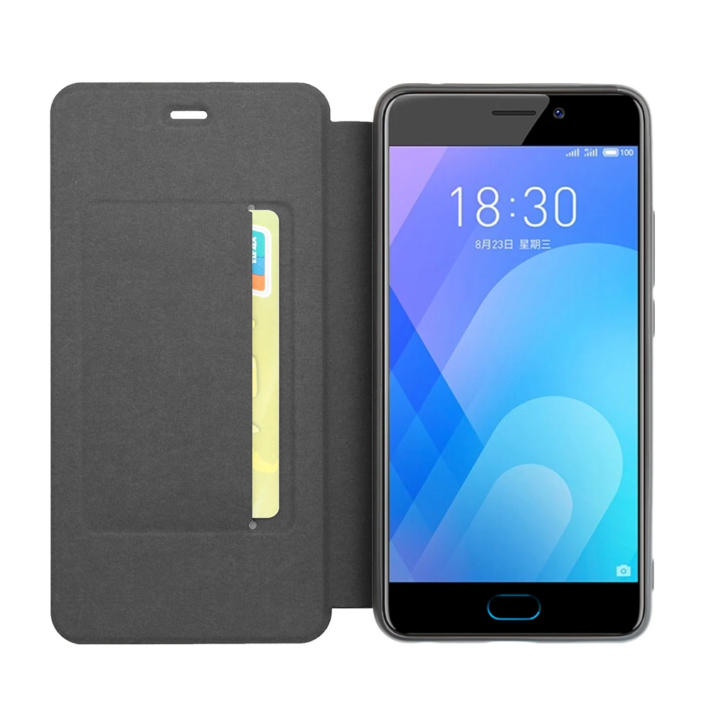 Роскошный флип-кейс из искусственной кожи для Meizu M6 Note чехол-кошелек защитный