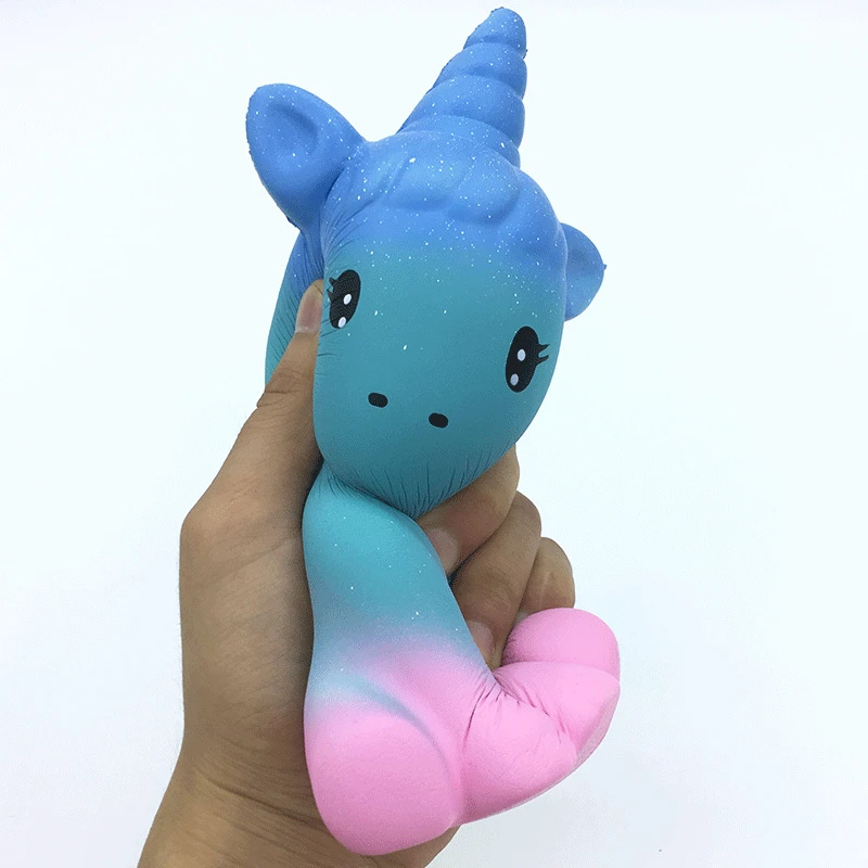 Сжимаемые медленно поднимающиеся Kawaii большие игрушки-единороги для детей сжимаемые медленно поднимающиеся мягкие игрушки для животных сжимаемые игрушки Мягкий подарок для детей антистресс