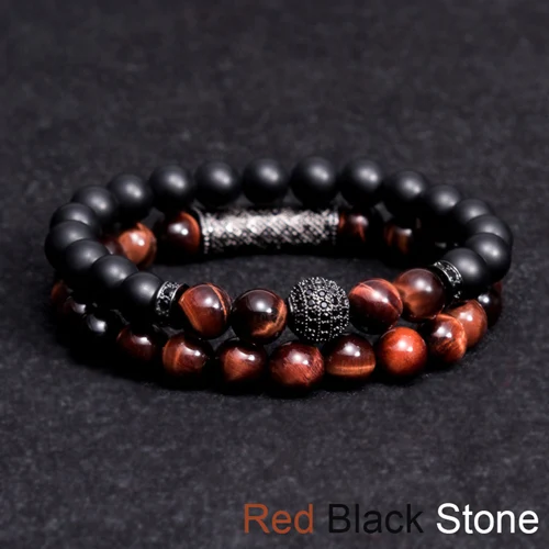 Black red Браслет из бисера ручной работы ATTYIRENA - Окраска металла: Black red