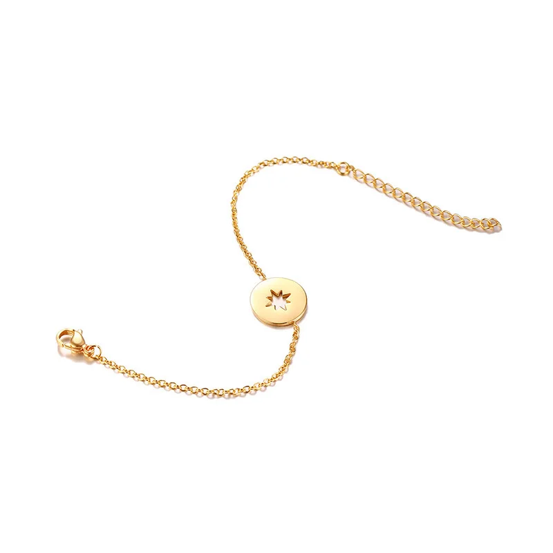 Золотой браслет с компасом Femme BFF ювелирные изделия для путешествий Pulseras Mujer