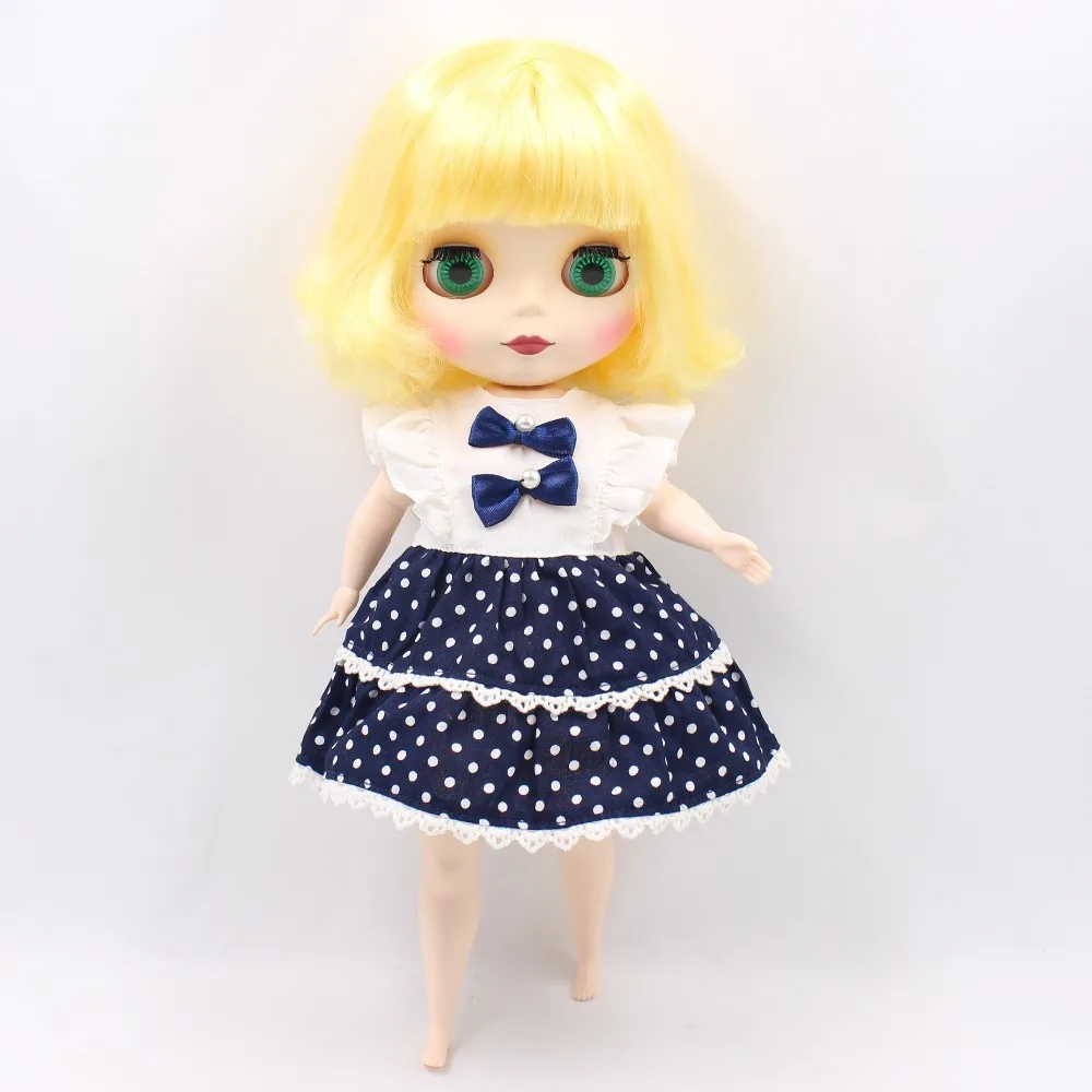 Ледяная кукла DBS Blyth 1/6 30 см светильник с желтыми волосами для жирного тела белая