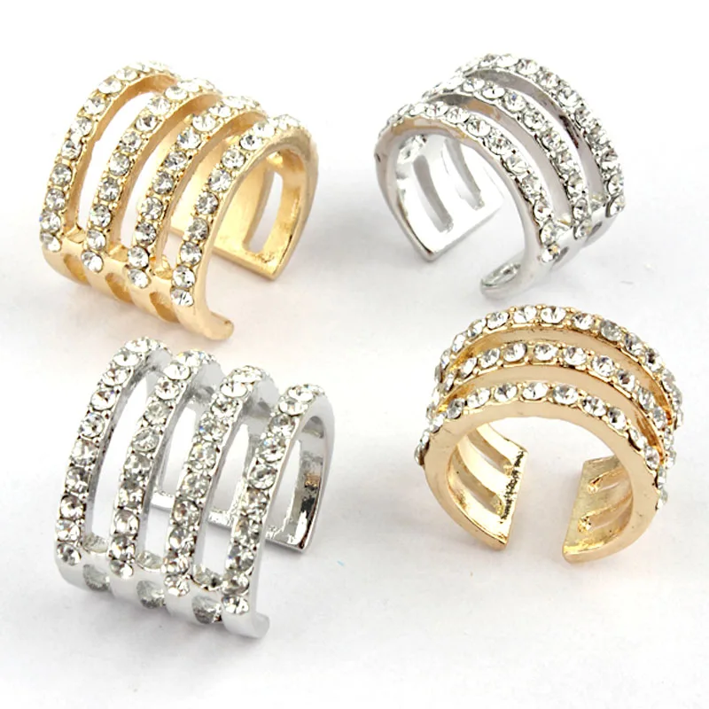 

Multilayer Star Ladies Repossi Classic Joints Of Crystal Ring Fashion Metal Ring For Party Events