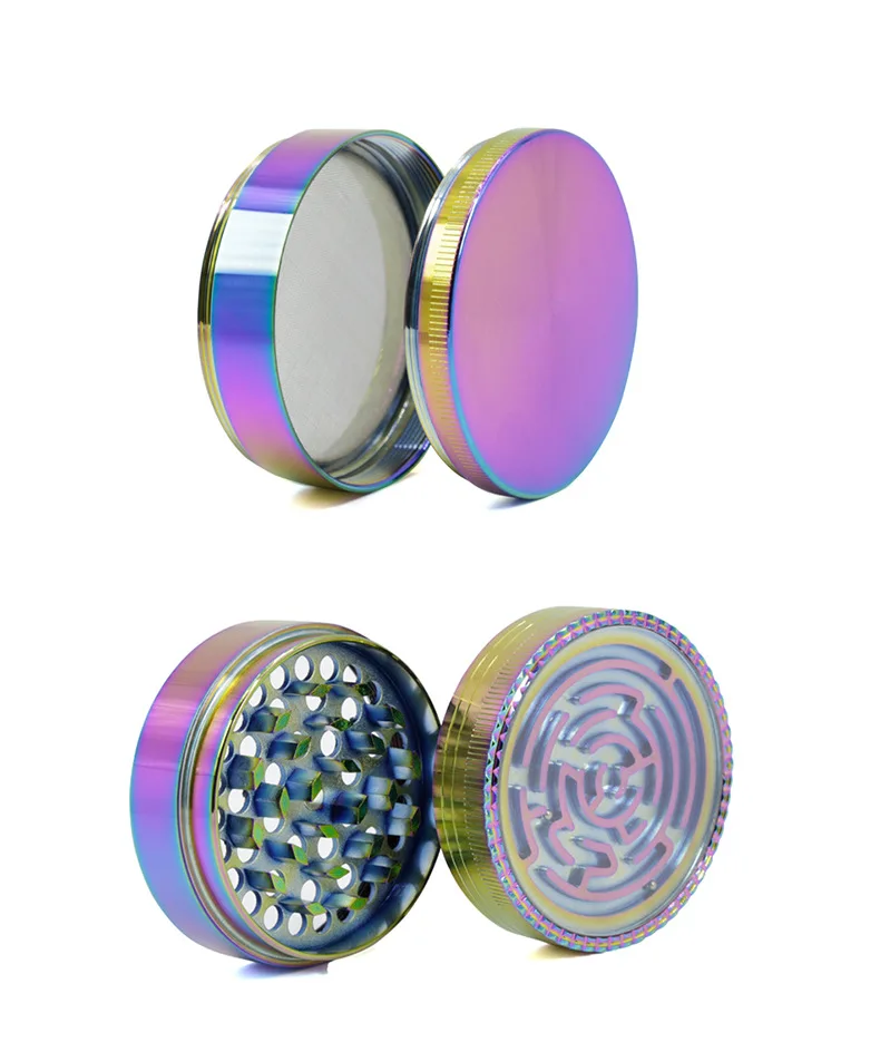 Новинка 4-слойный Радужный Лабиринт для трав курительная посуда измельчитель