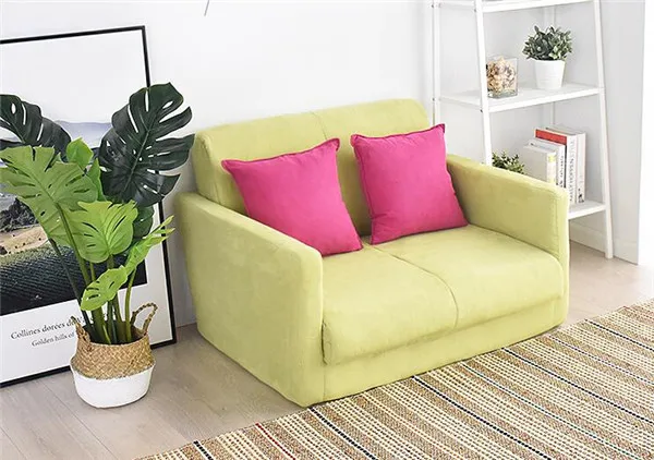 Green Color Раскладной диван-кровать для влюбленных диван-кровать современная мягкая ткань мебель для гостиной спальни диван-шезлонг - Цвет: Green Color