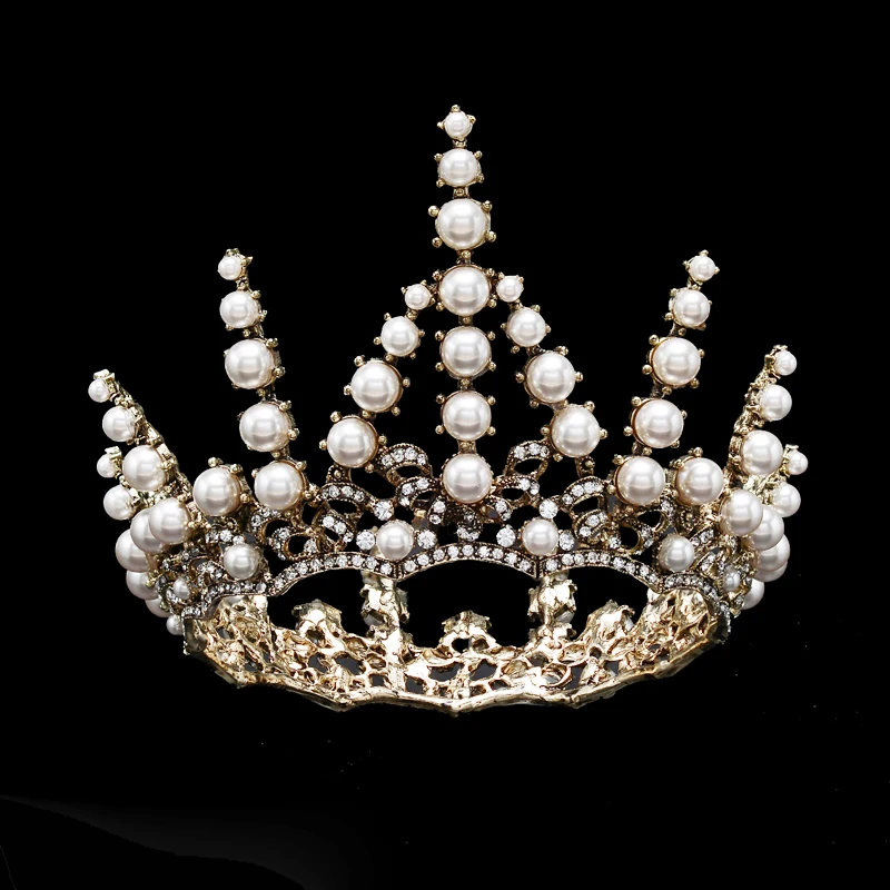ESERES винтажная корона в стиле барокко Королевская для женщин свадебная головной
