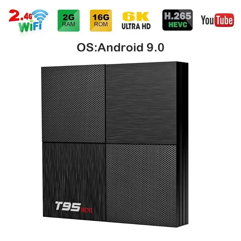 Android tv Box 6K Smart tv Box T95 MINI 2G+ 16G Android 9,0 H6 WiFi четырехъядерный 3D медиаплеер Android tv приставка