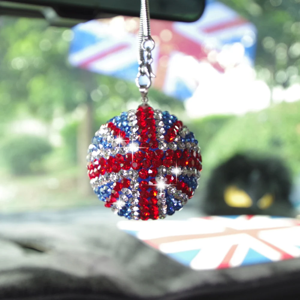 Зеркало заднего вида с кристаллами, круглый шар, подвесное украшение для Mini COOPER JCW S One Countryman Clubmam Paceman