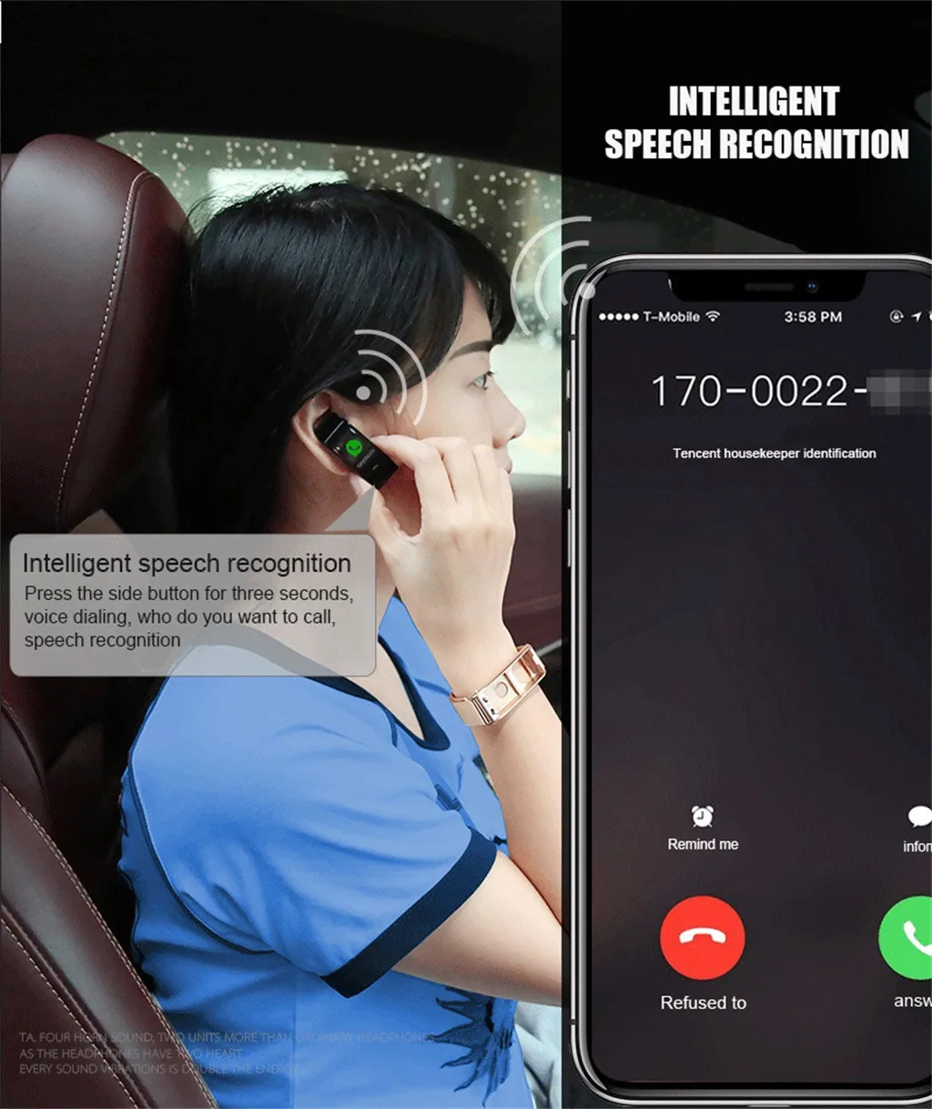 Bluetooth-браслет с цветной гарнитурой пульсометром и шагомером | Электроника