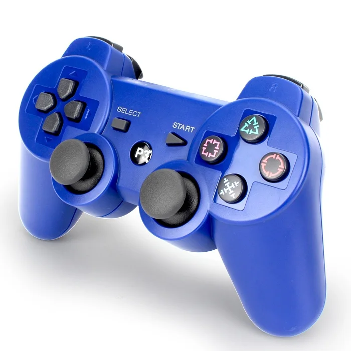 Blue Беспроводные Bluetooth геймпады для PS3 контроллер Playstation 3 двойной-shock игровой джойстик play stationmanette ps3-Game ручка - Цвет: Blue
