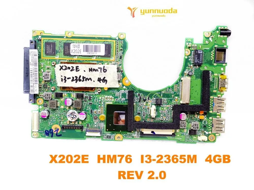 Оригинальная материнская плата для ноутбука ASUS X202E HM76 I3 2365M 4 Гб REV 2 0