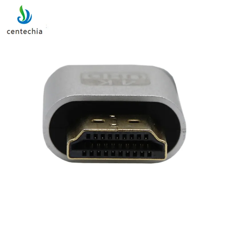 Новинка 2018 золотой Переходник VGA HDMI для подключения виртуального дисплея