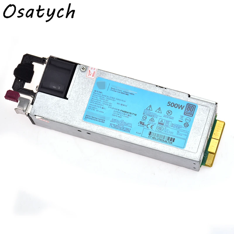 

For G9 500W Server Power 720478-B21 754377-001 723594-001 HSTNS-PC40 Power Supply Mining PSU fuente de poder