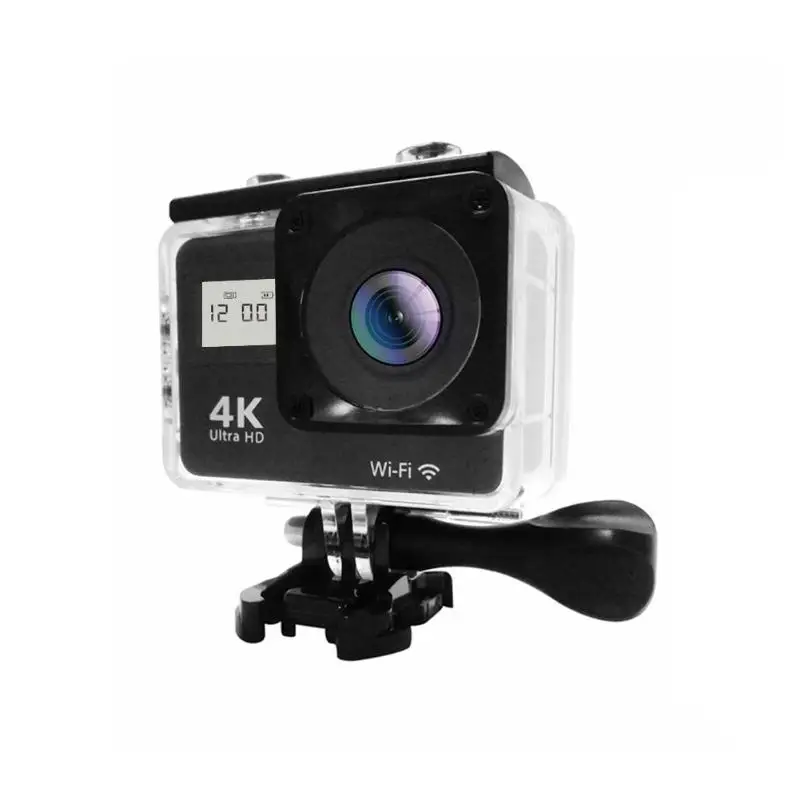 4K Экшн-камера, сенсорный экран, wifi, двойной экран, 12 МП, камера на шлем, 30 м, водонепроницаемая, DV, 170 градусов, широкоугольный объектив, Спортивная камера