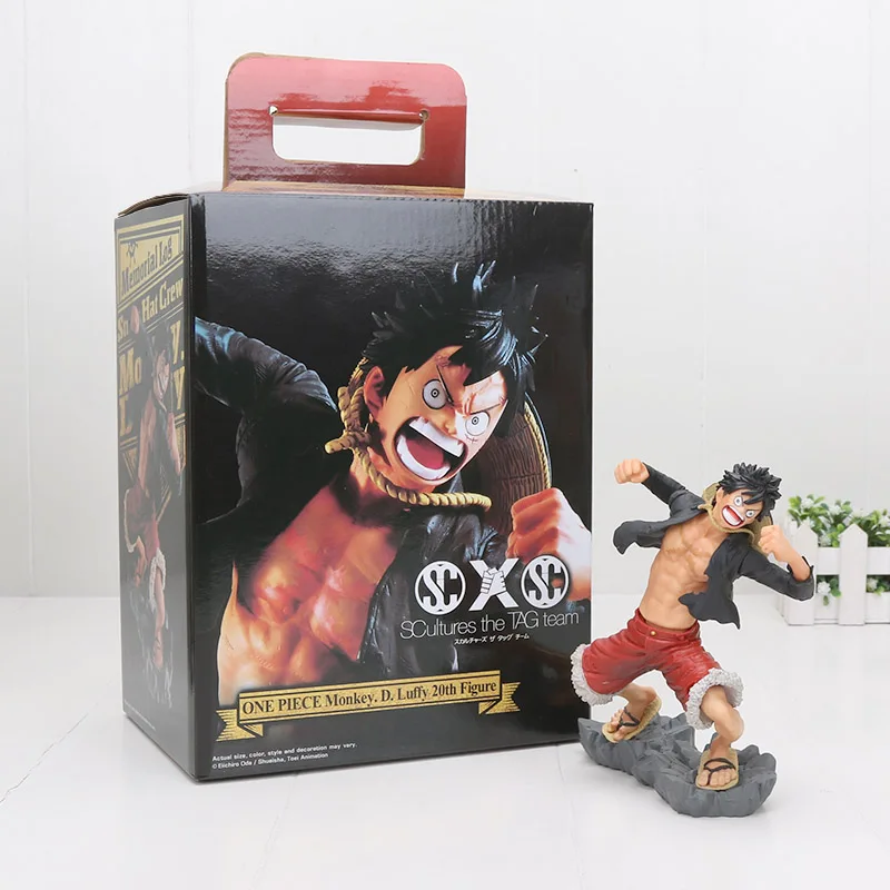 box luffy Одна деталь Обезьяна D Луффи 20th рисунок SC Луффи туз белая борода Эдвард Ньюгейт катакури Действие ПВХ Фигурки Brinquedos - Цвет: box luffy