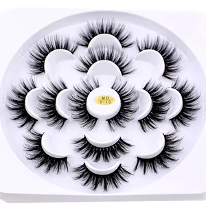24  7 пар натуральные накладные Искусственные ресницы длинный макияж 3d норковые ресницы наращивание ресниц норковые ресницы для красоты