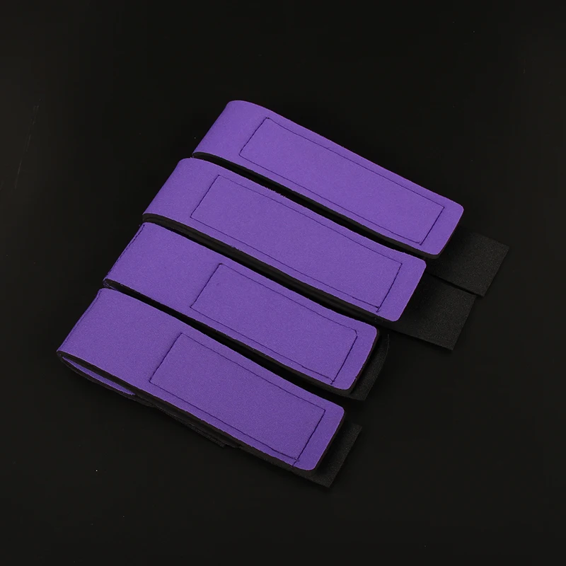 Черно фиолетовые губчатые наручники и браслеты на ногу набор БДСМ секс игры для