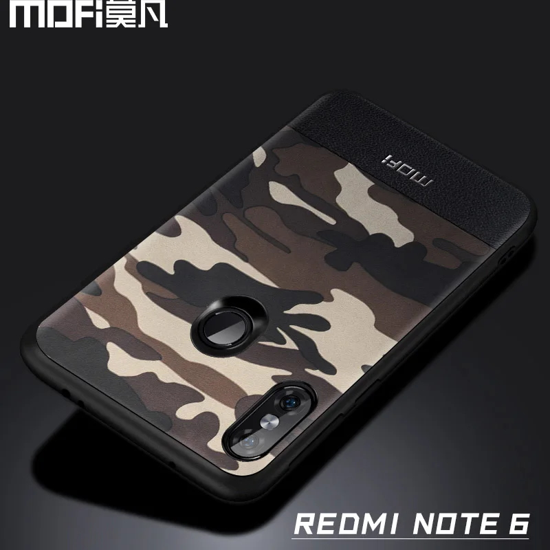 Чехол для xiaomi redmi note 6 pro чехол камуфляжной расцветки в стиле сращивания кожаный