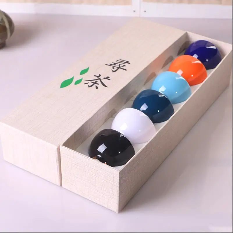 Высокое качество 6 шт. ручная роспись Подарочная коробка чашка для чая кунг фу