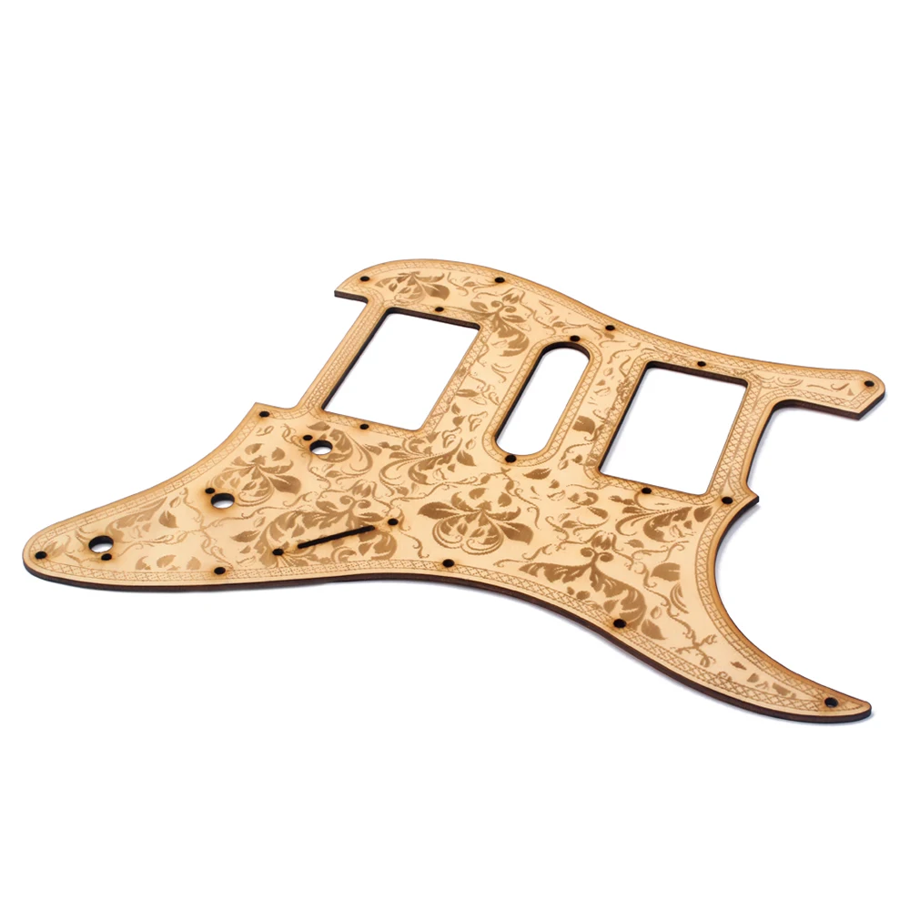 Деревянная гитара HSH Pickguard из кленового дерева с декоративным цветочным узором