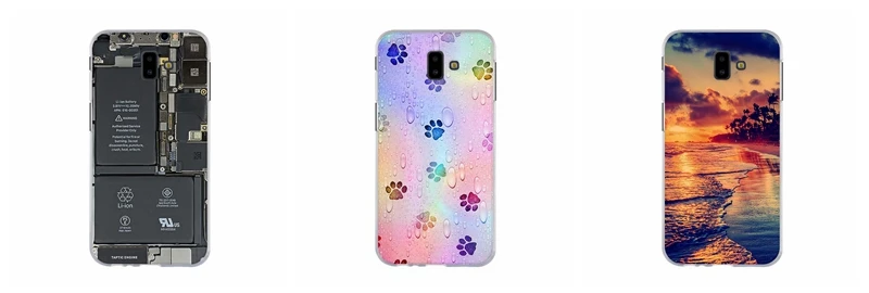 Для samsung Galaxy J6 премьер Cover Soft ТПУ для samsung Galaxy J6 плюс J610FN J610G чехол Цветы Узор для samsung J6 плюс сумка