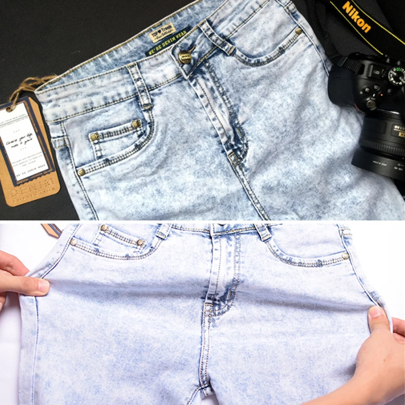 

Fashion Snow Wash Pencil Pants jeans woman jeans for women Bleached Skinny jean vaqueros mujer jean denim pants pantalon