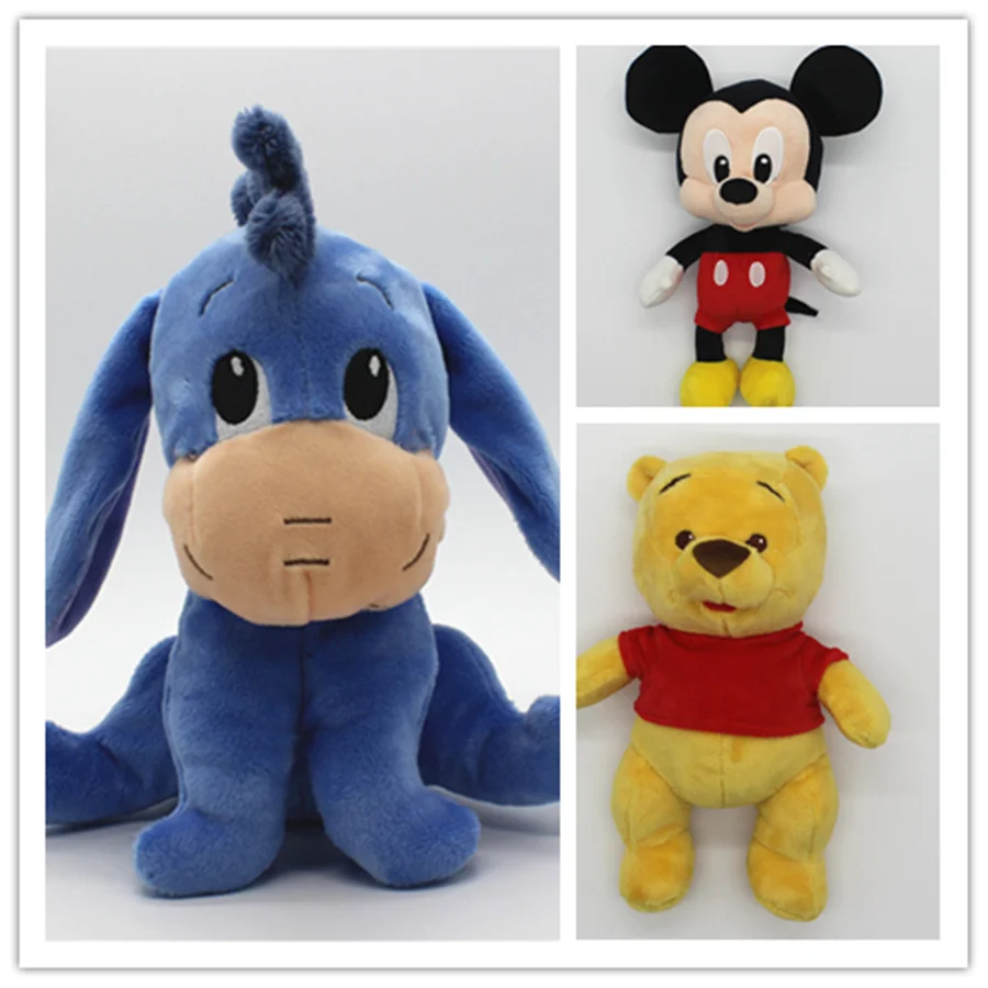 1 шт. 23 см Оригинальный ребенок Eeyore плюшевый Ослик Мягкая кукла милый плюшевые
