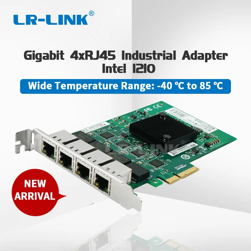 LR LINK 3004PT гигабитный Ethernet промышленный температурный адаптер 4XRJ45 порт 10/100/1000M PCI