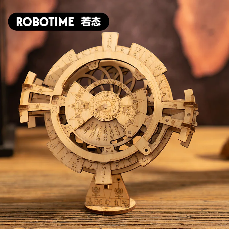 Креативные DIY 3D шкатулка для драгоценностей календарь МАЯТНИК Часы-проектор игра деревянная головоломка сборка игрушка подарок для подростков взрослых LK502 LK501 - Цвет: Белый