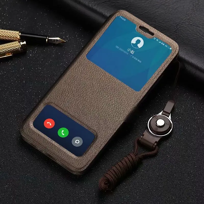 For Coque Huawei Mate 10 20 Lite Case Cover Luxury Flip Leather Stand Cases on Fundas With lanyard | Мобильные телефоны и
