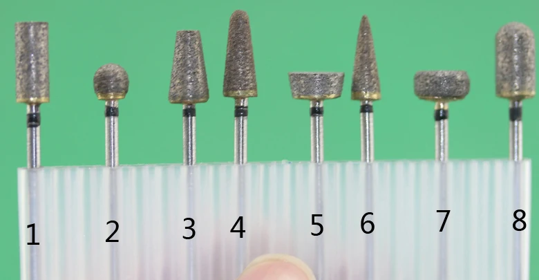 

Free Shipping 2.35mm Diameter Shank Sintered Diamond grinding burs 8pcs/set for grinding jade, stone, marble glass