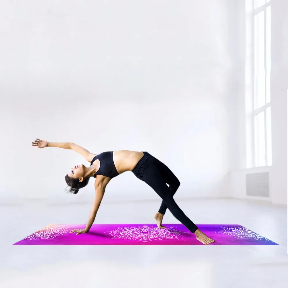 Фирменный Коврик для йоги Zipsoft из микрофибры рождественский подарок пляжное