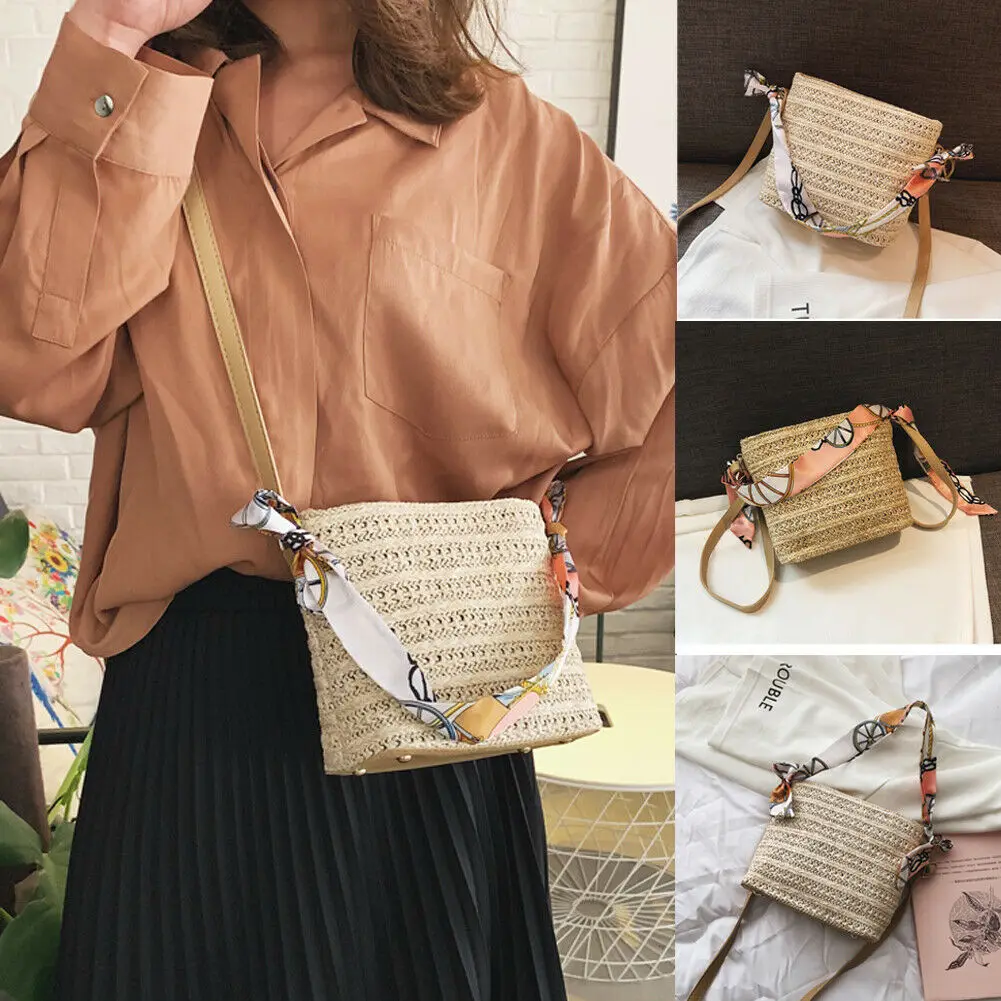 2019 женские сумки-мессенджеры Лидер продаж ленты тканые одного плеча Crossbody летние