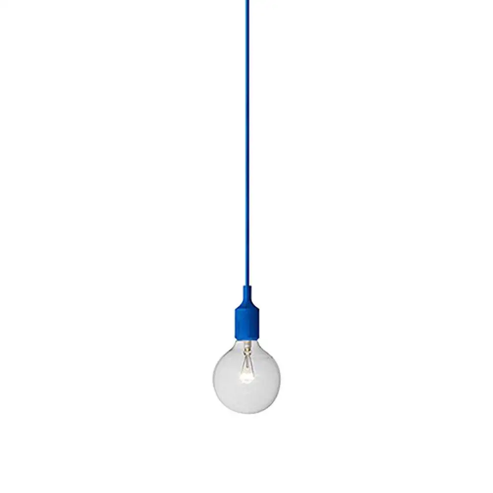 E27 Chandelier Simple Living Room Bedroom Cafe Decoration Chandelier base e27 lamp holder Pendant lamp Ceiling color lamp holder - Цвет: Blue
